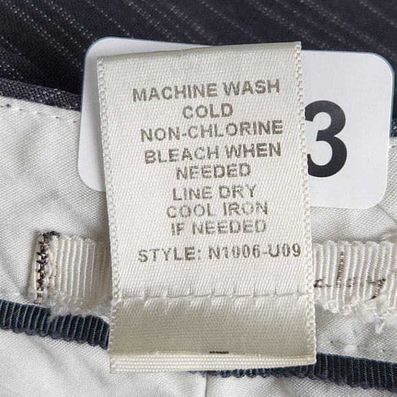 Willow and Clay Pants Womens 12 Black Gray Pinstripe Wide Leg Career Trousers - Picture 10 of 10